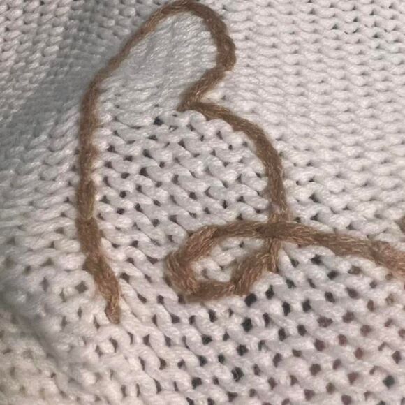 Vintage-havana Women's Cream and Tan Sweater NWT Size L - Picture 8 of 8